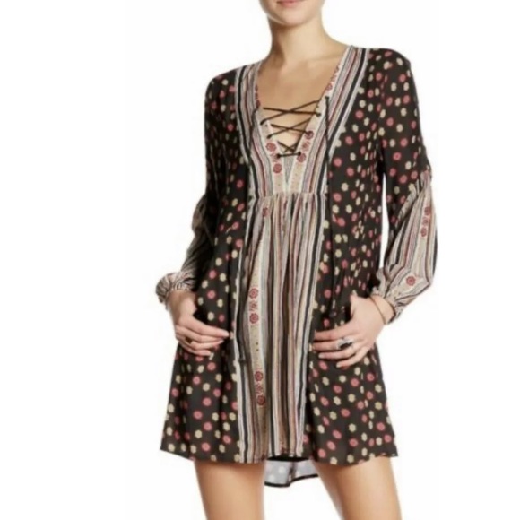 Free People Dresses & Skirts - Free People Rain or Shine Mini Dress Tunic Boho